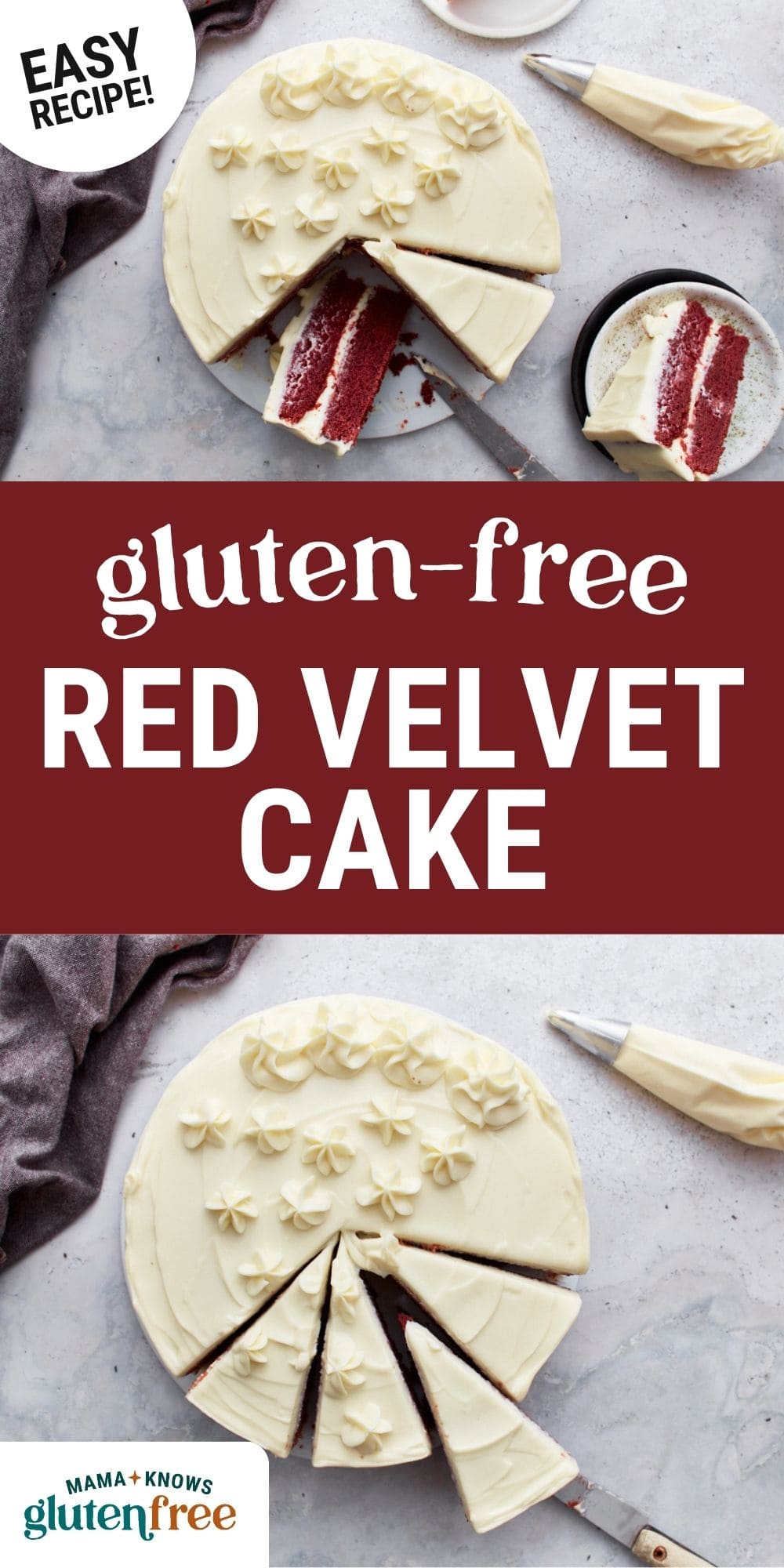 gluten free red velvet cake pin image