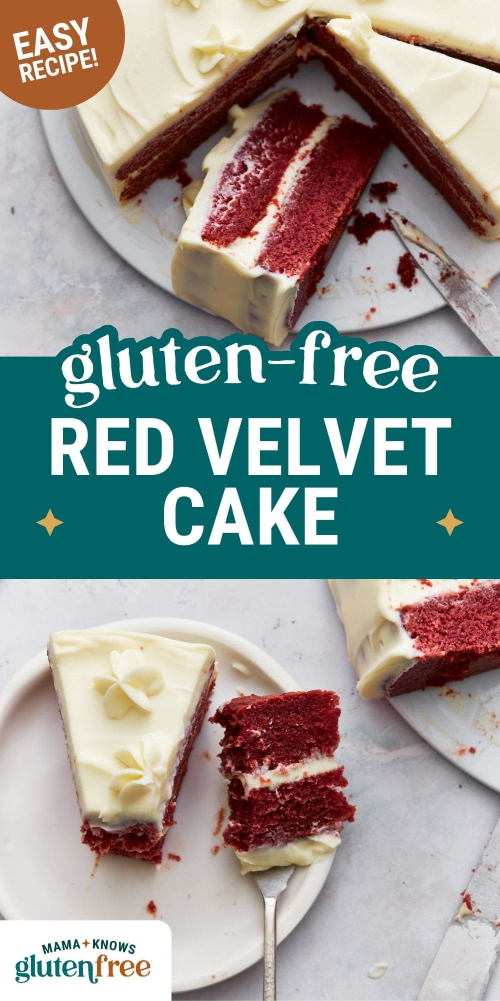gluten free red velvet cake pin image