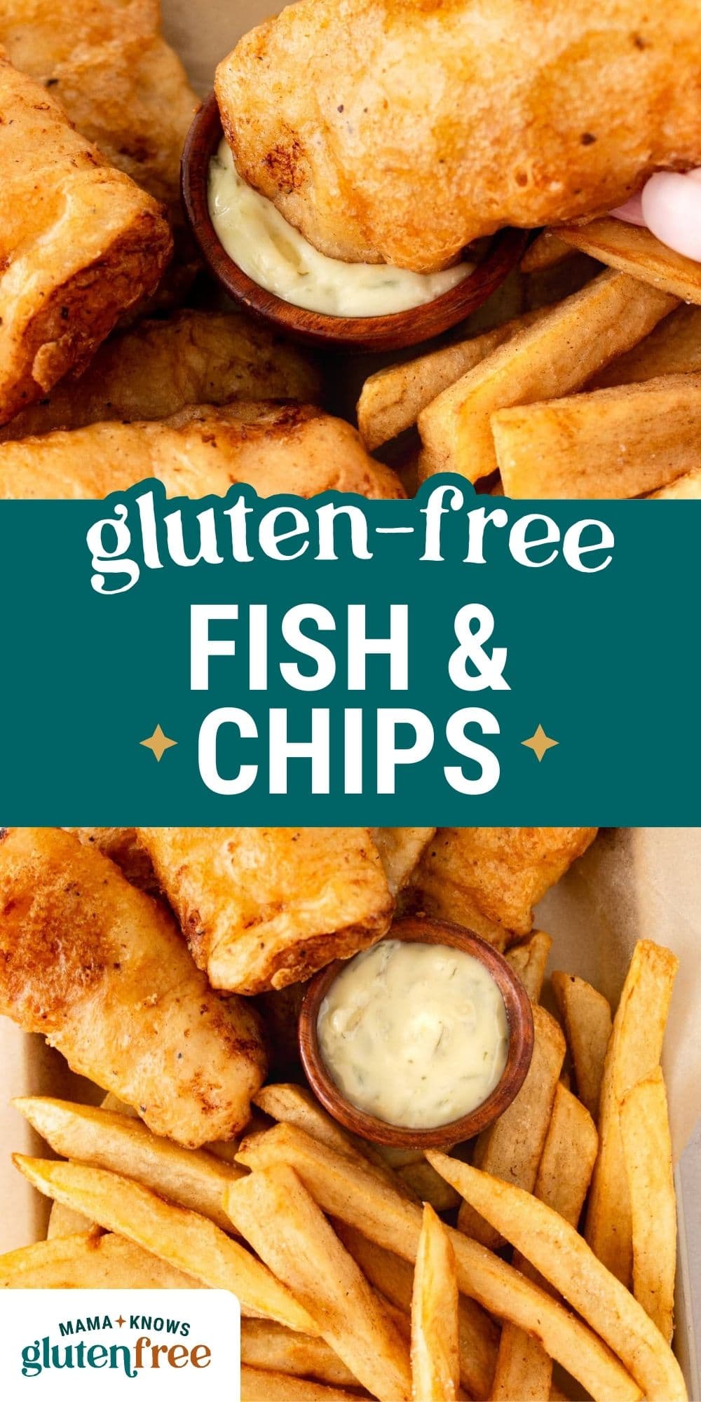 gluten-free fish and chips pin image