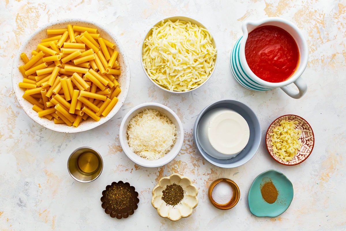 ingredients for gluten-free baked ziti