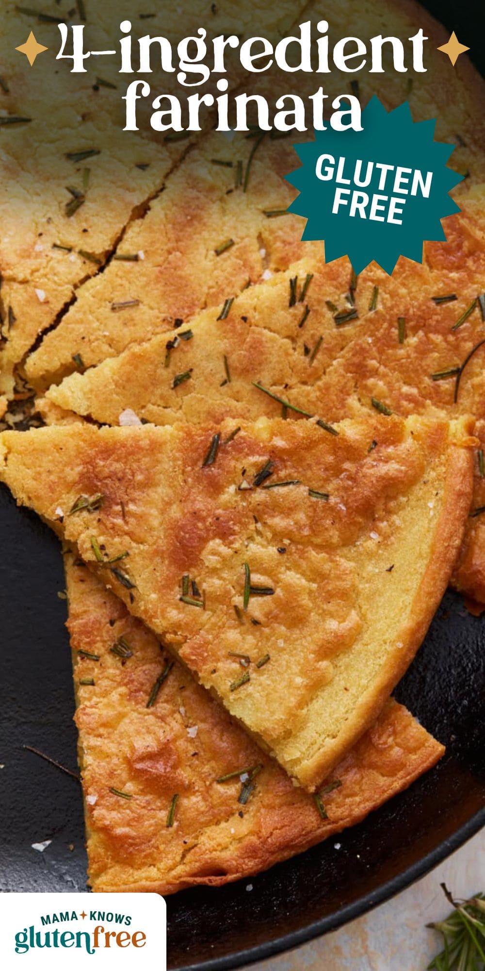 gluten-free farinata (Italian Flatbread) Pin image
