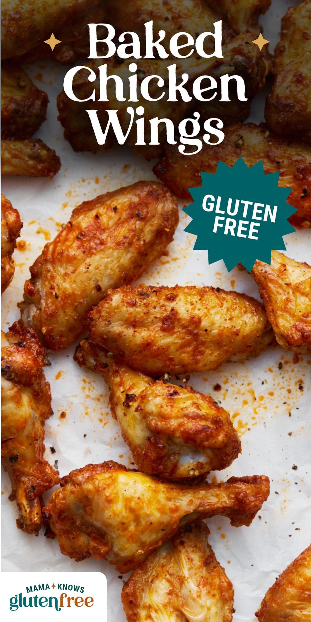 gluten free chicken wings pin image