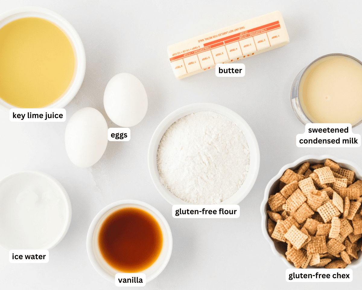 Gluten-free key lime pie ingredients