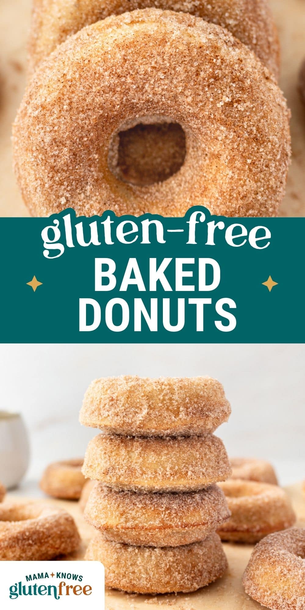 gluten free baked donuts pin image