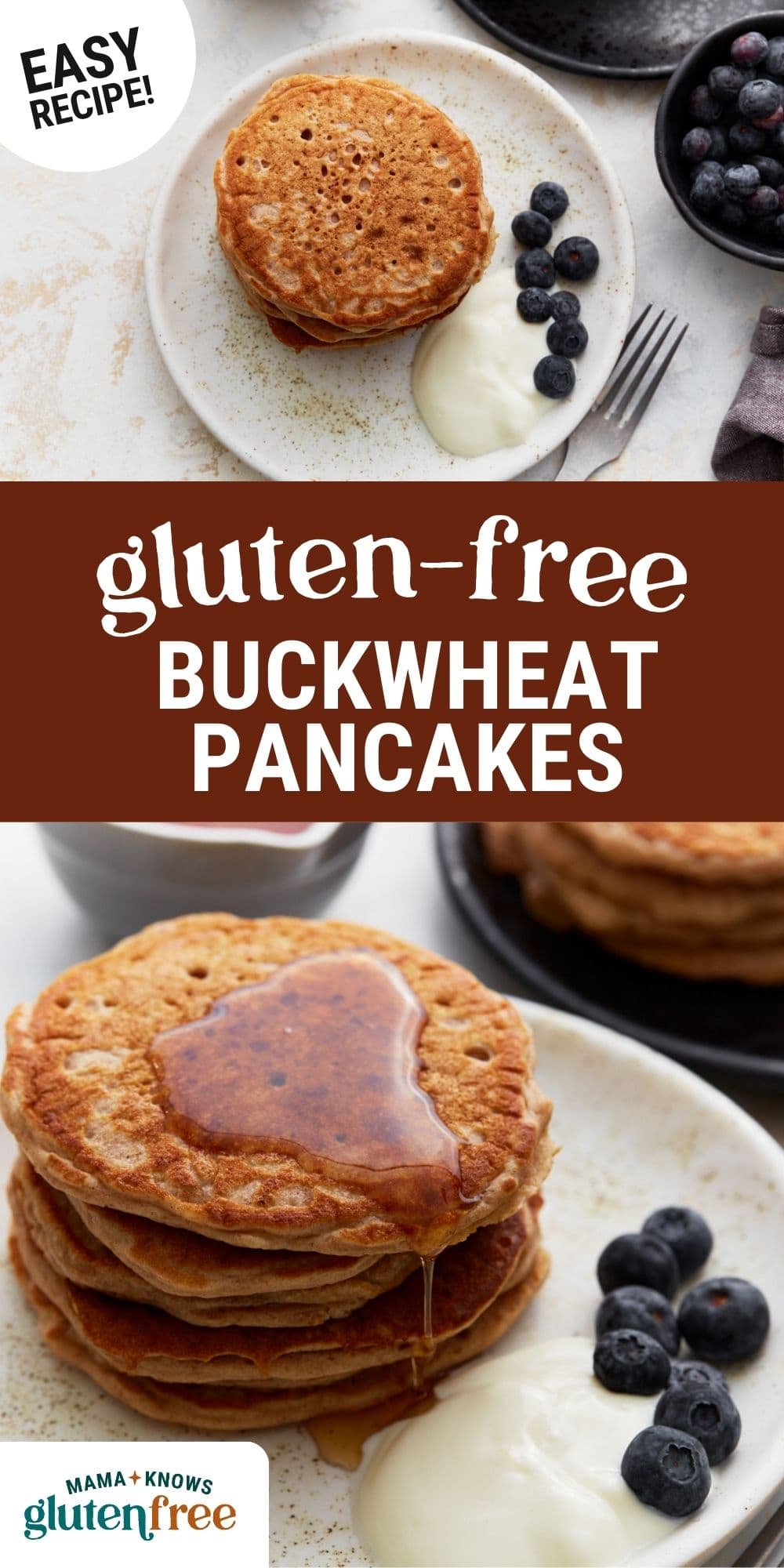 buckwheat pancakes pin image