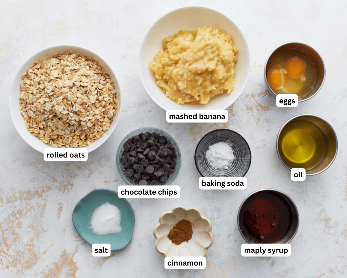 gluten-free banana oatmeal bread ingredients