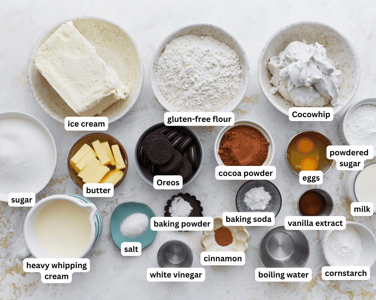 Gluten-free ice cream cake ingredients