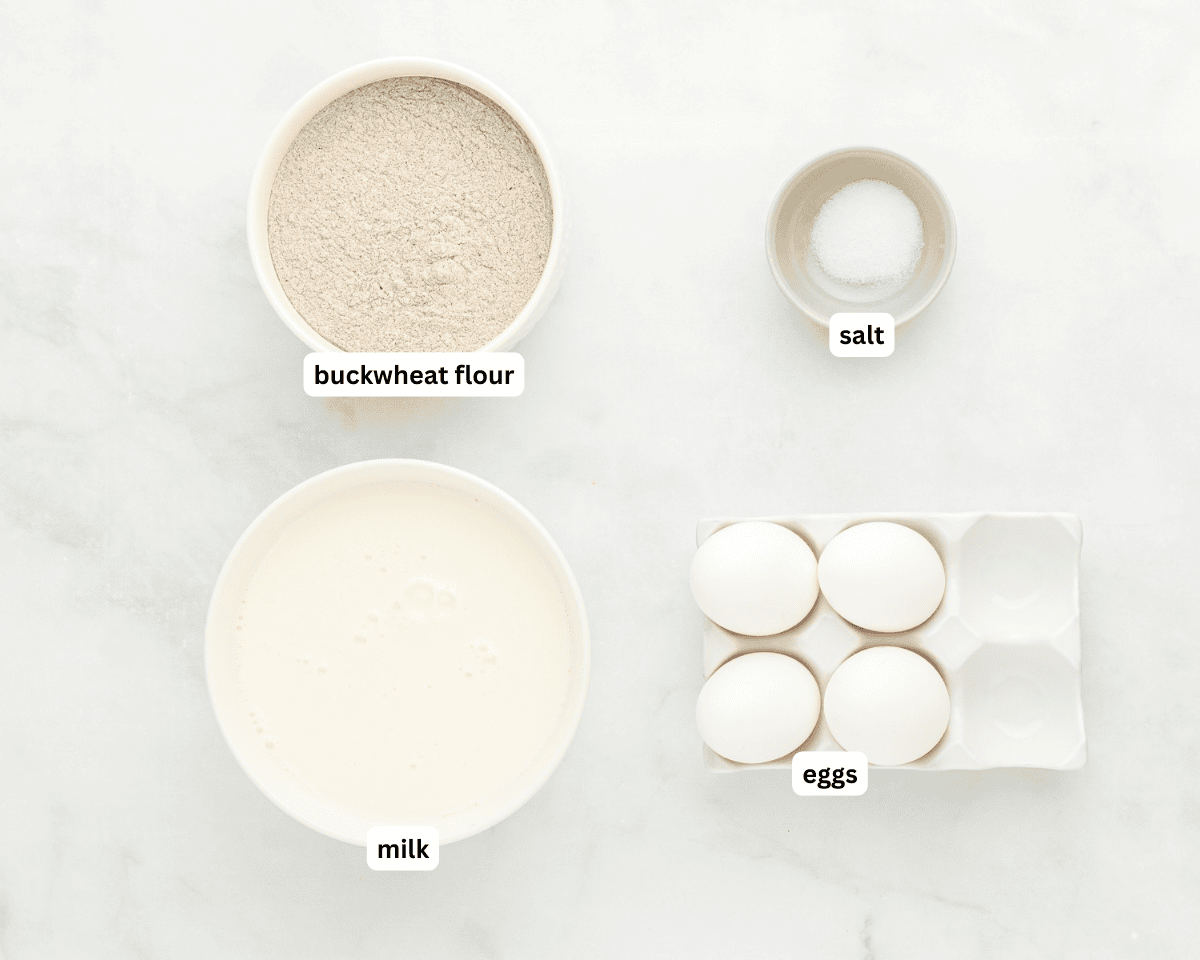 Buckwheat crepe ingredients