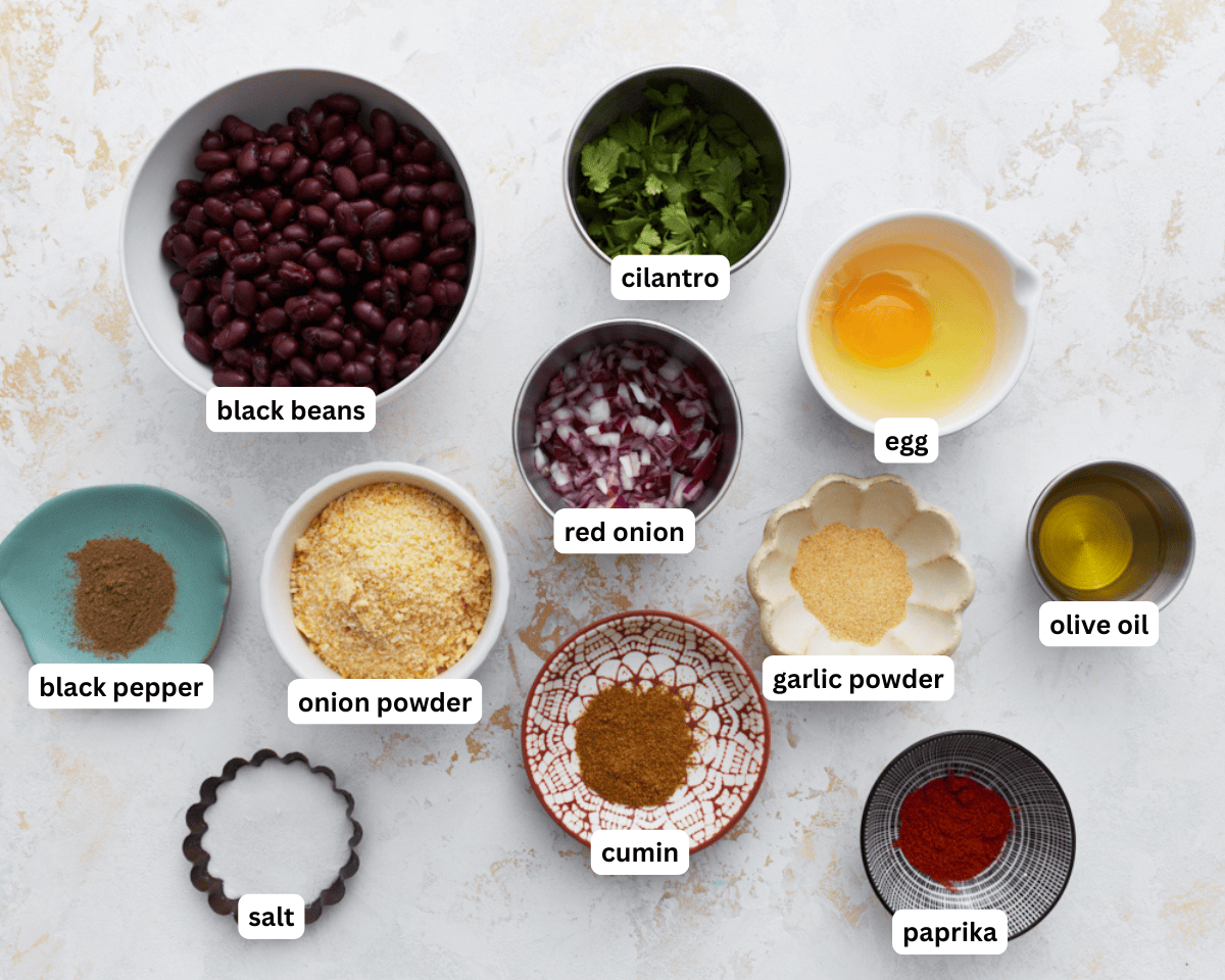 gluten-free black bean burgers ingredients