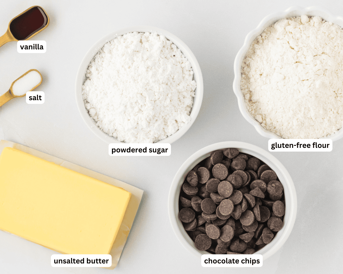 Gluten-free shortbread cookies ingredients