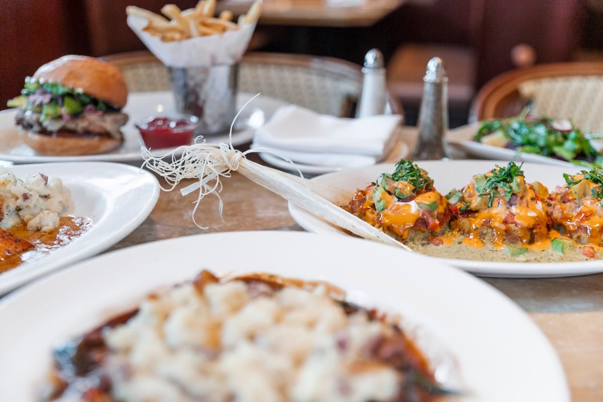 An assortment of gluten-free items from The Cheesecake Factory