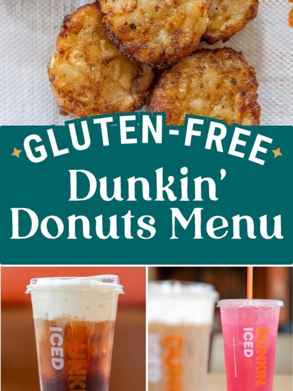 gluten free dunkin donuts meni featured collage