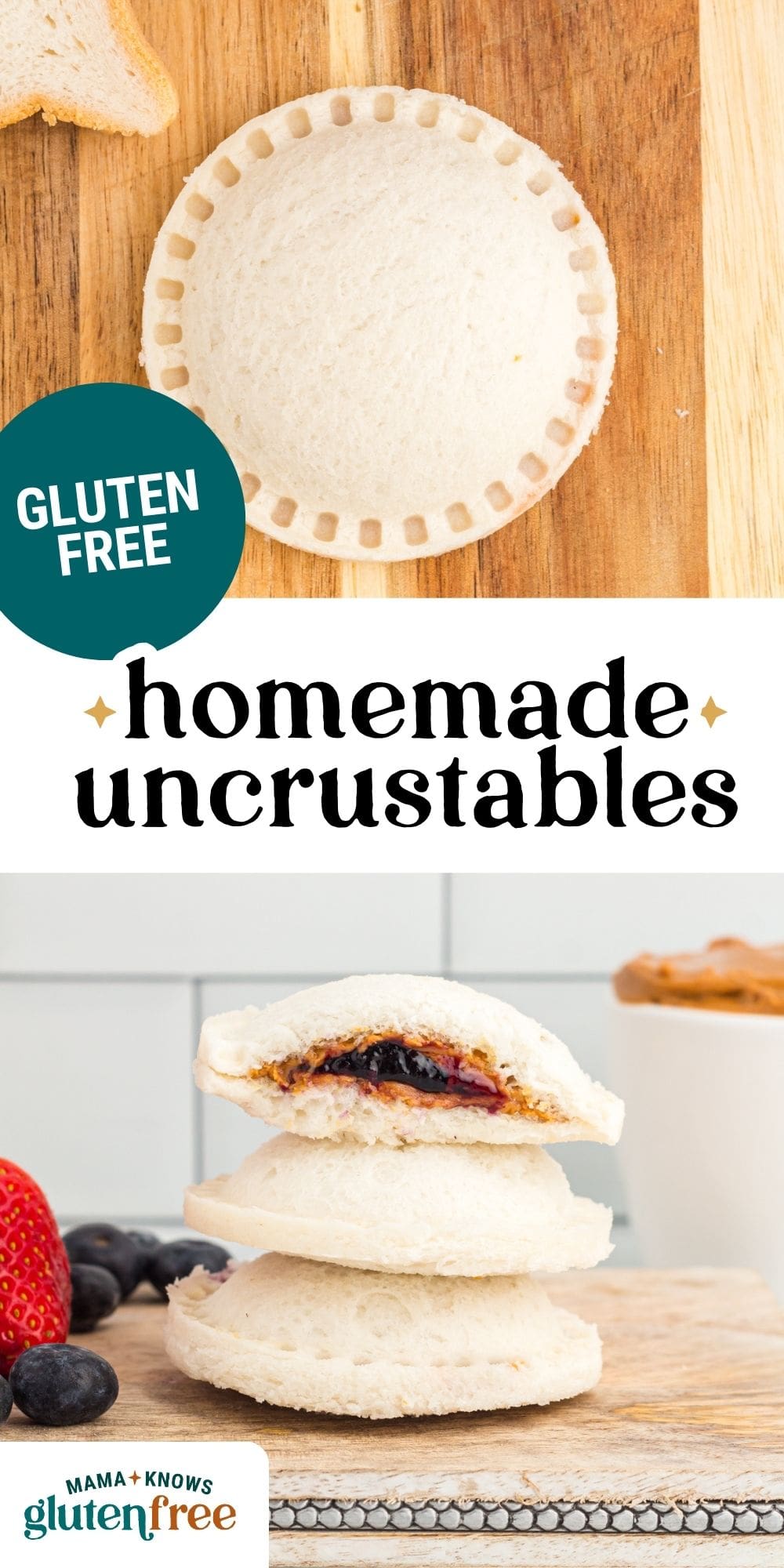 gluten free uncrustables pin image