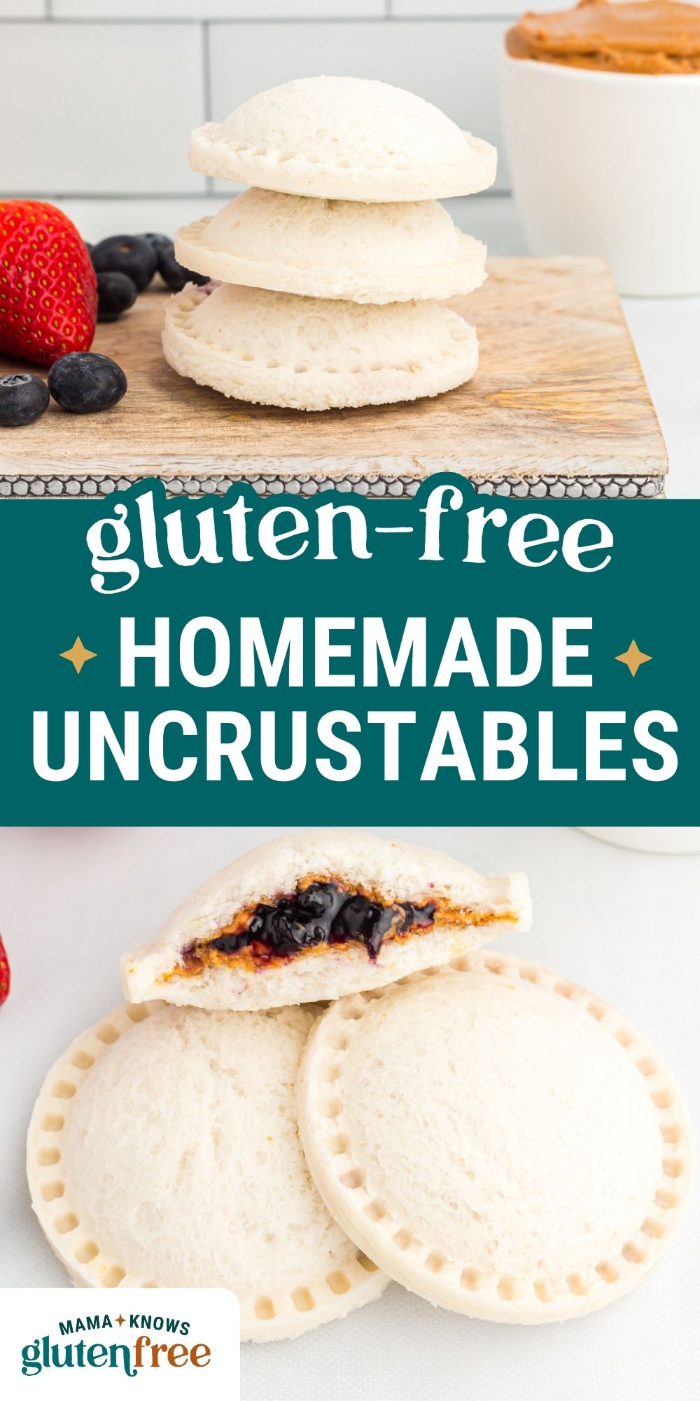 gluten free uncrustables pin image