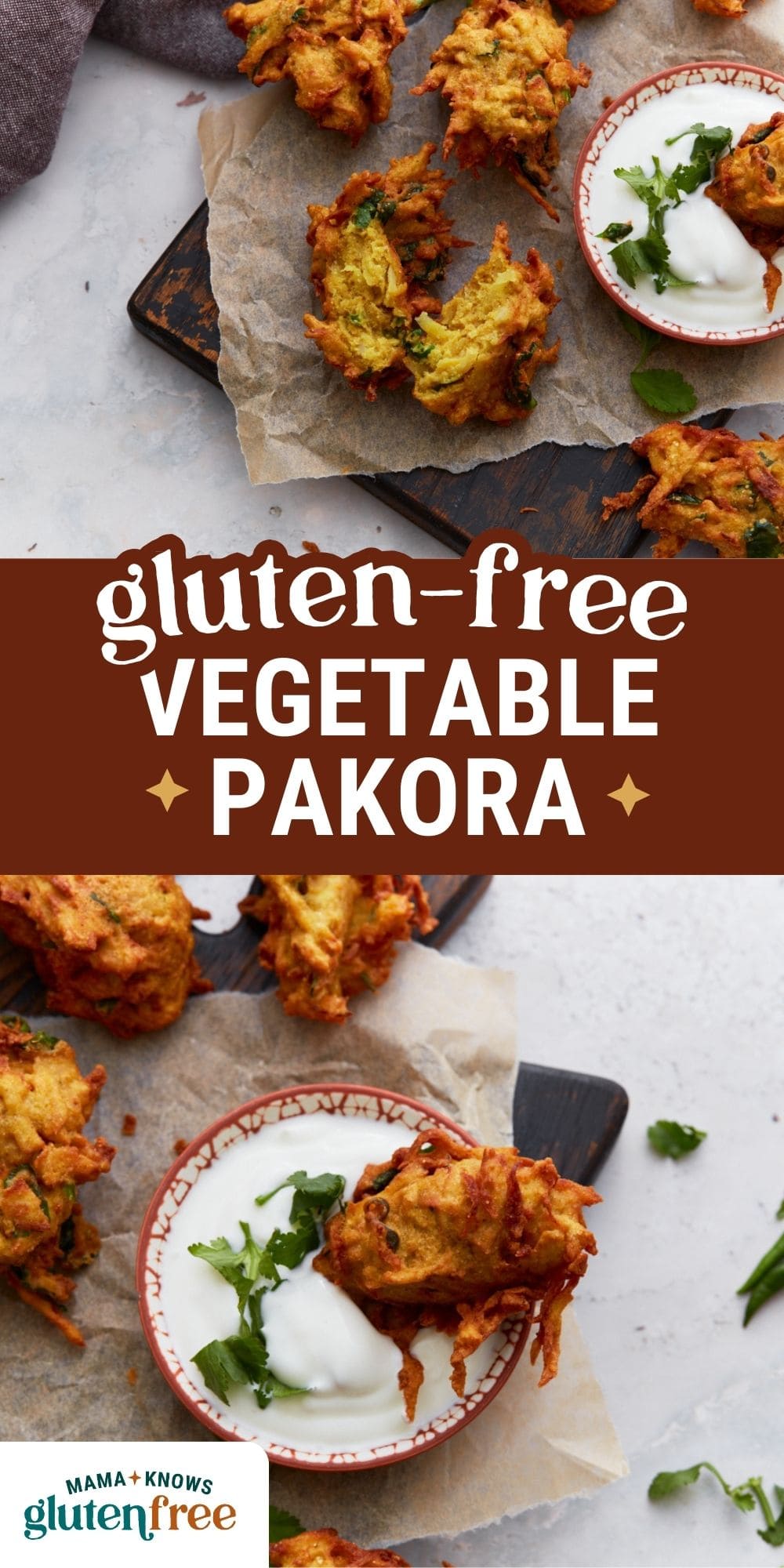 gluten free pakora pin image