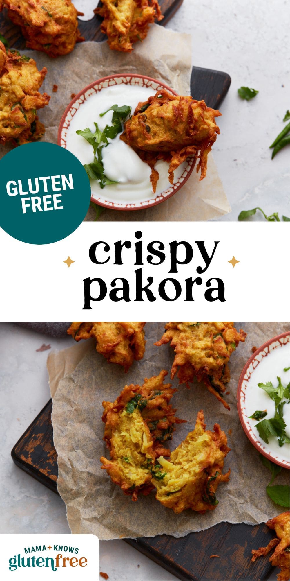 gluten free pakora pin image