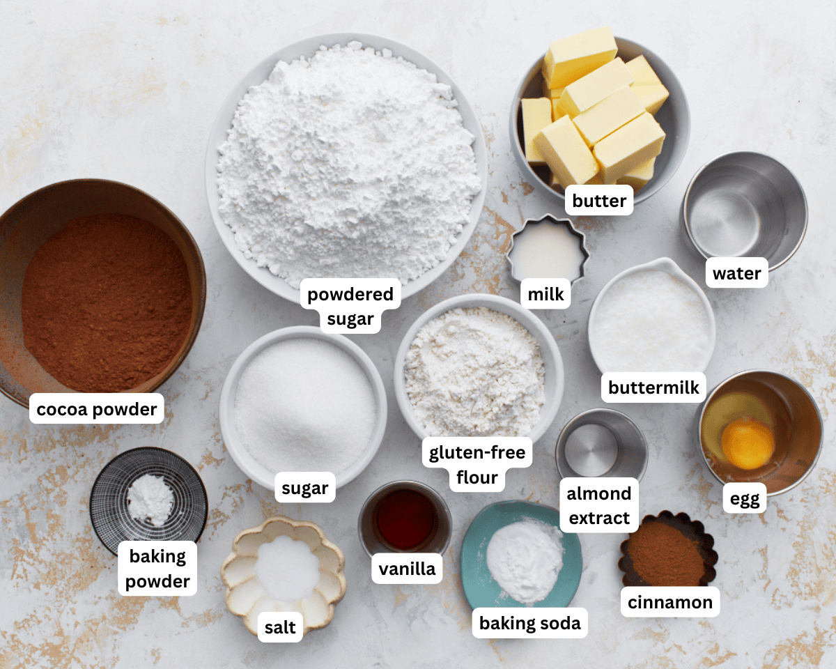 gluten-free chocolate cupcakes ingredients