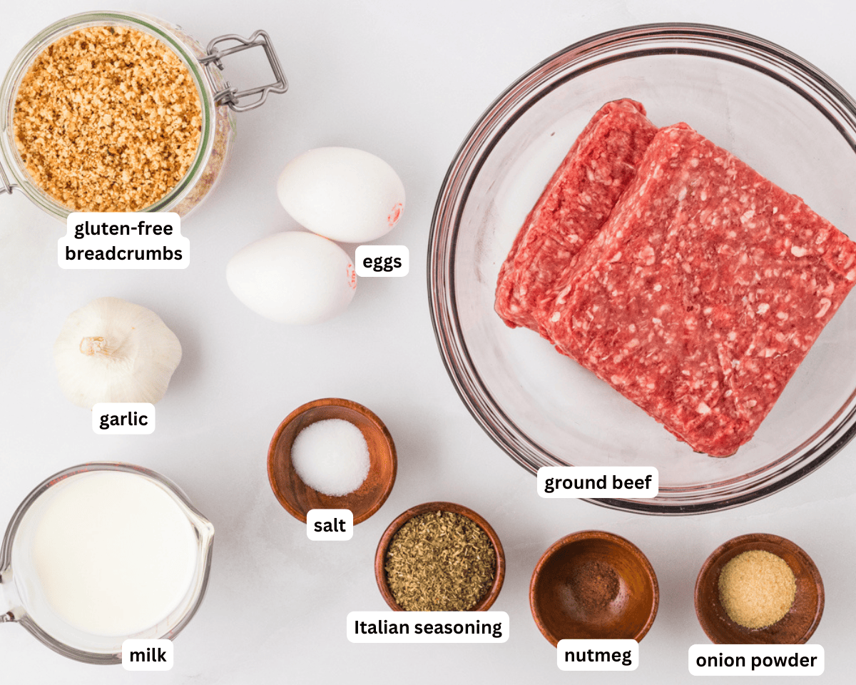 Gluten-free meatball ingredients