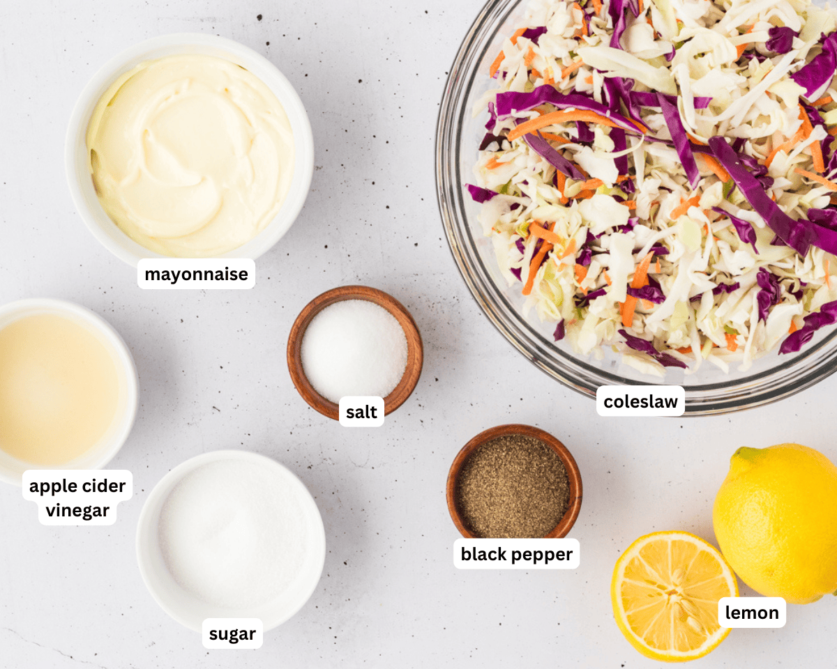 Dairy-free coleslaw ingredients