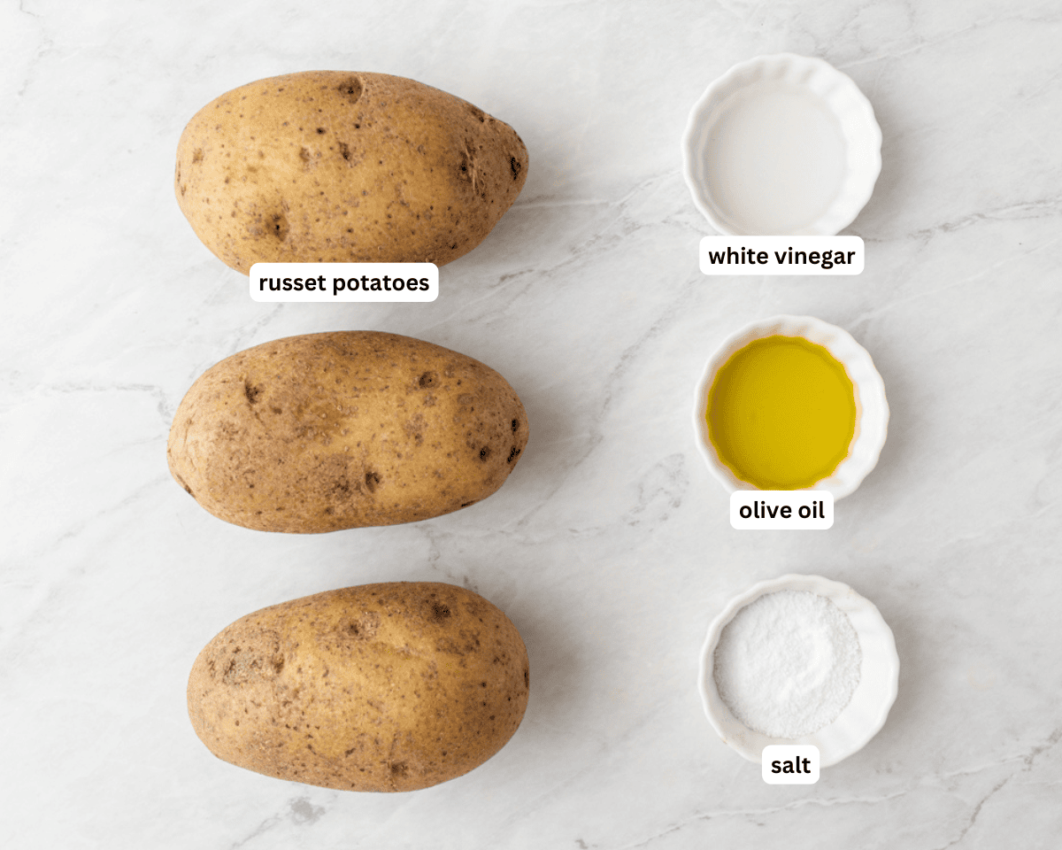 Homemade gluten-free potato chip ingredients