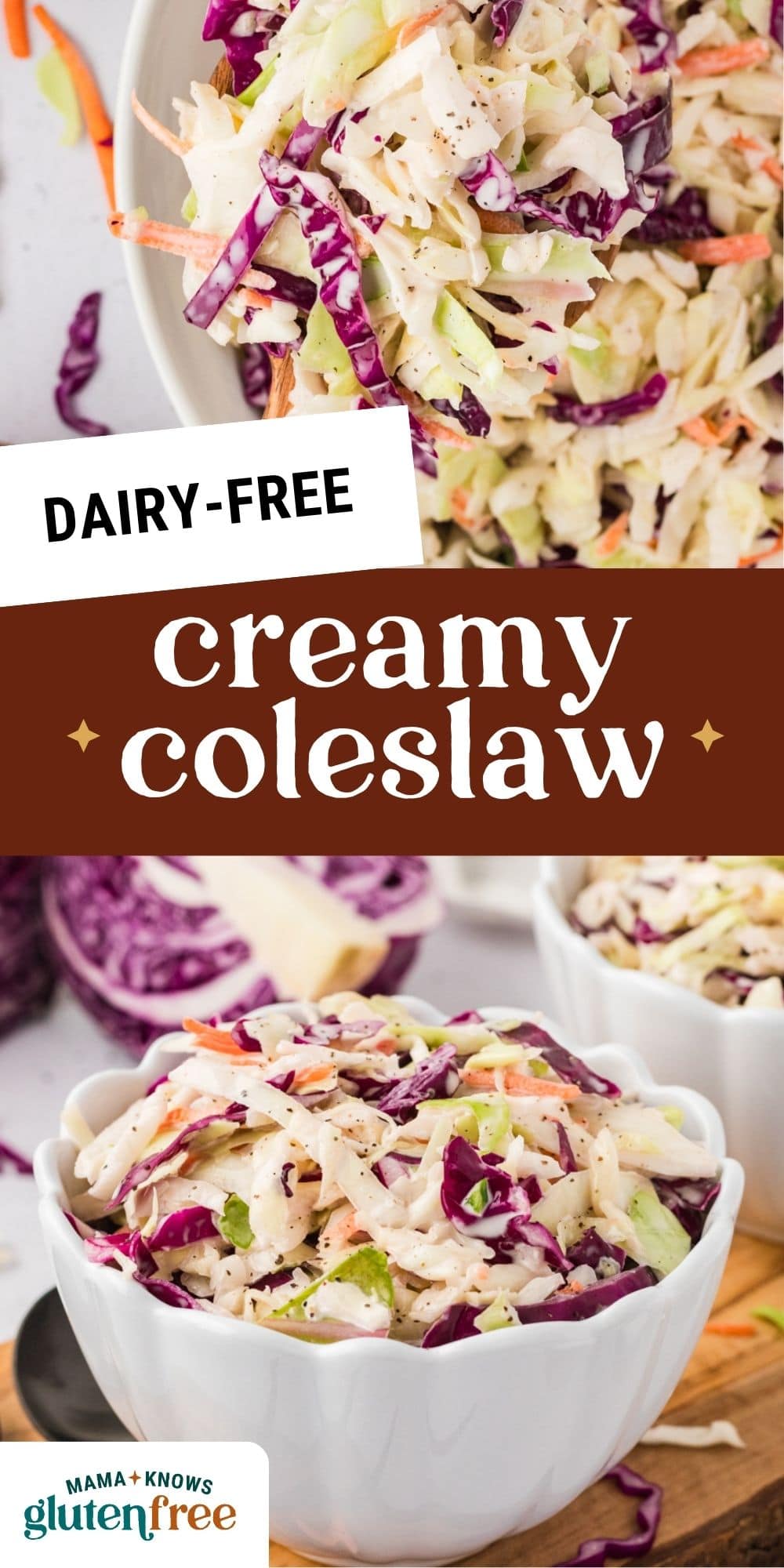 dairy free coleslaw pin image