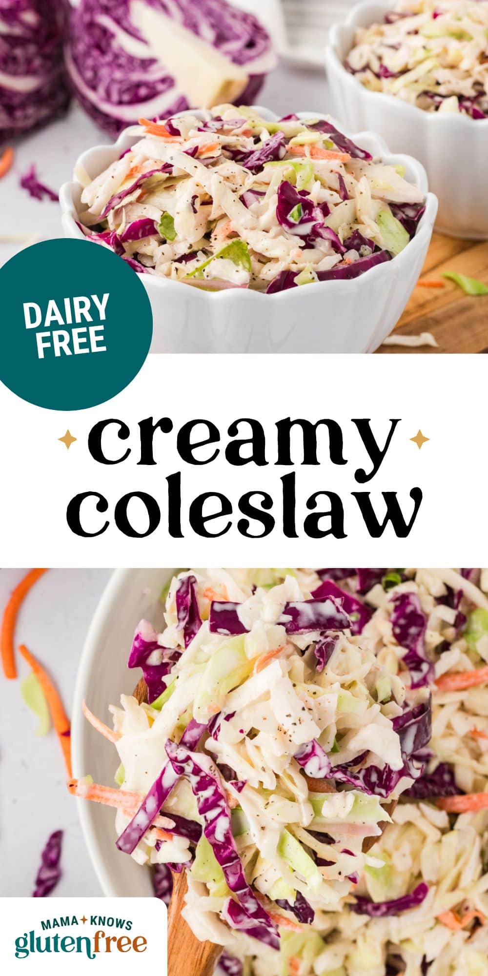 dairy free coleslaw pin image