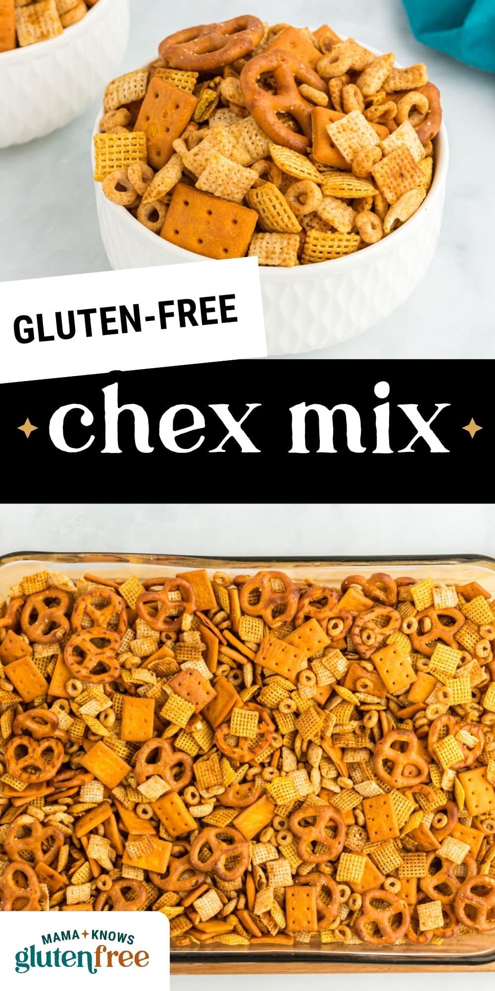 Gluten Free Chex Mix pin image