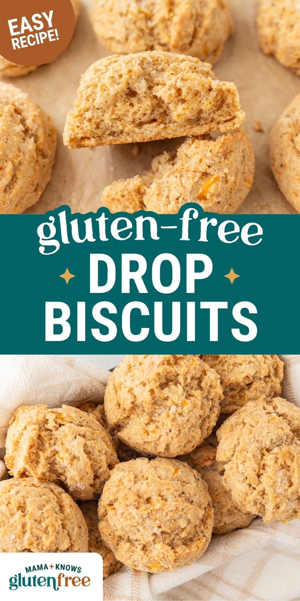 gluten free drop biscuits pin image