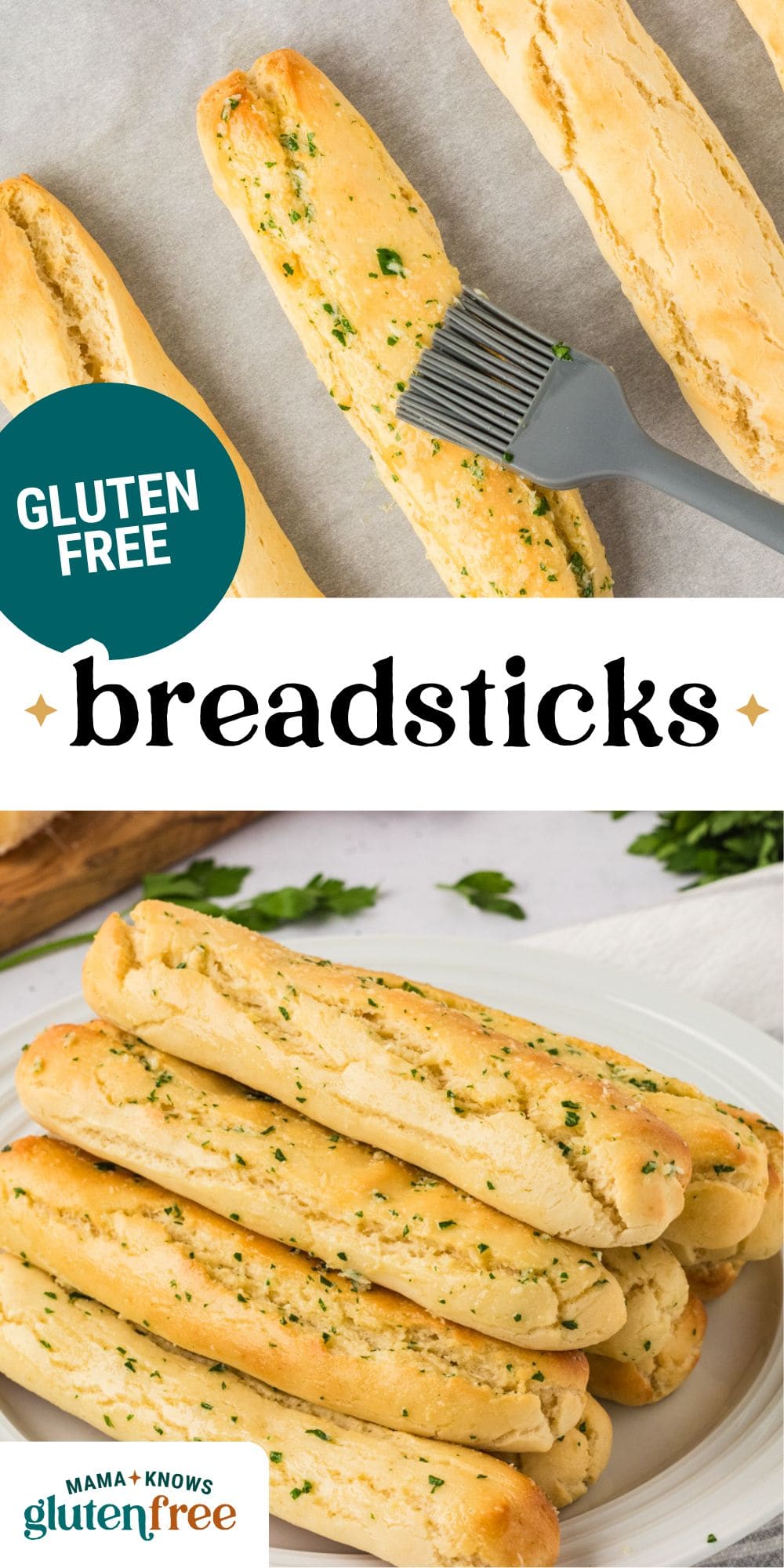 gluten-free breadsticks pin image
