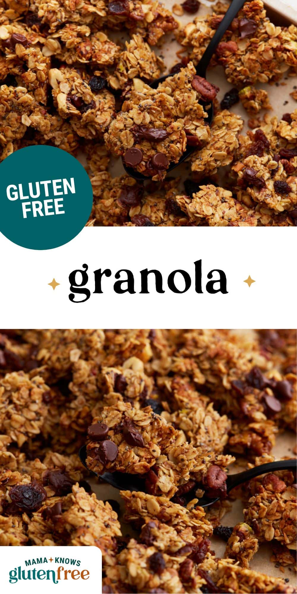 gluten-free granola pin image