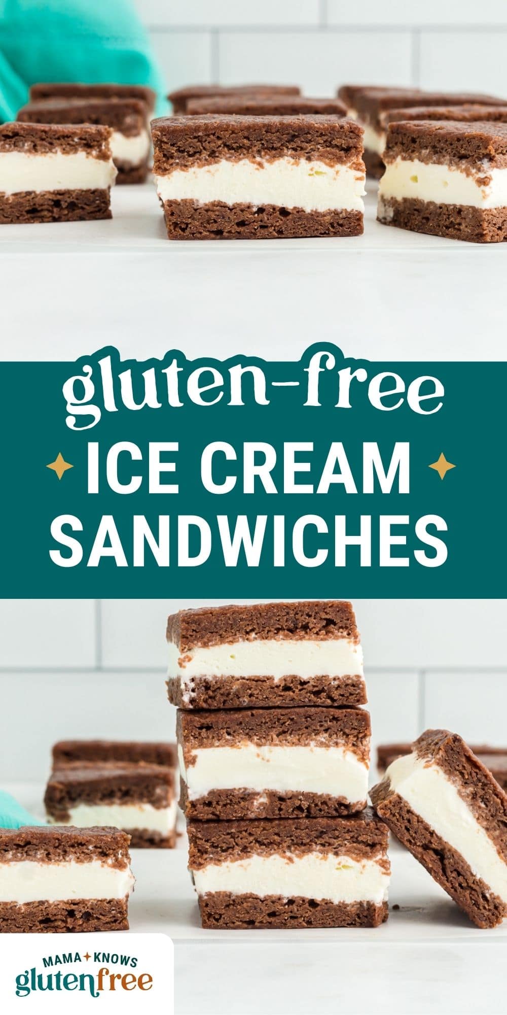 gluten free ice cream sandwiches pin image