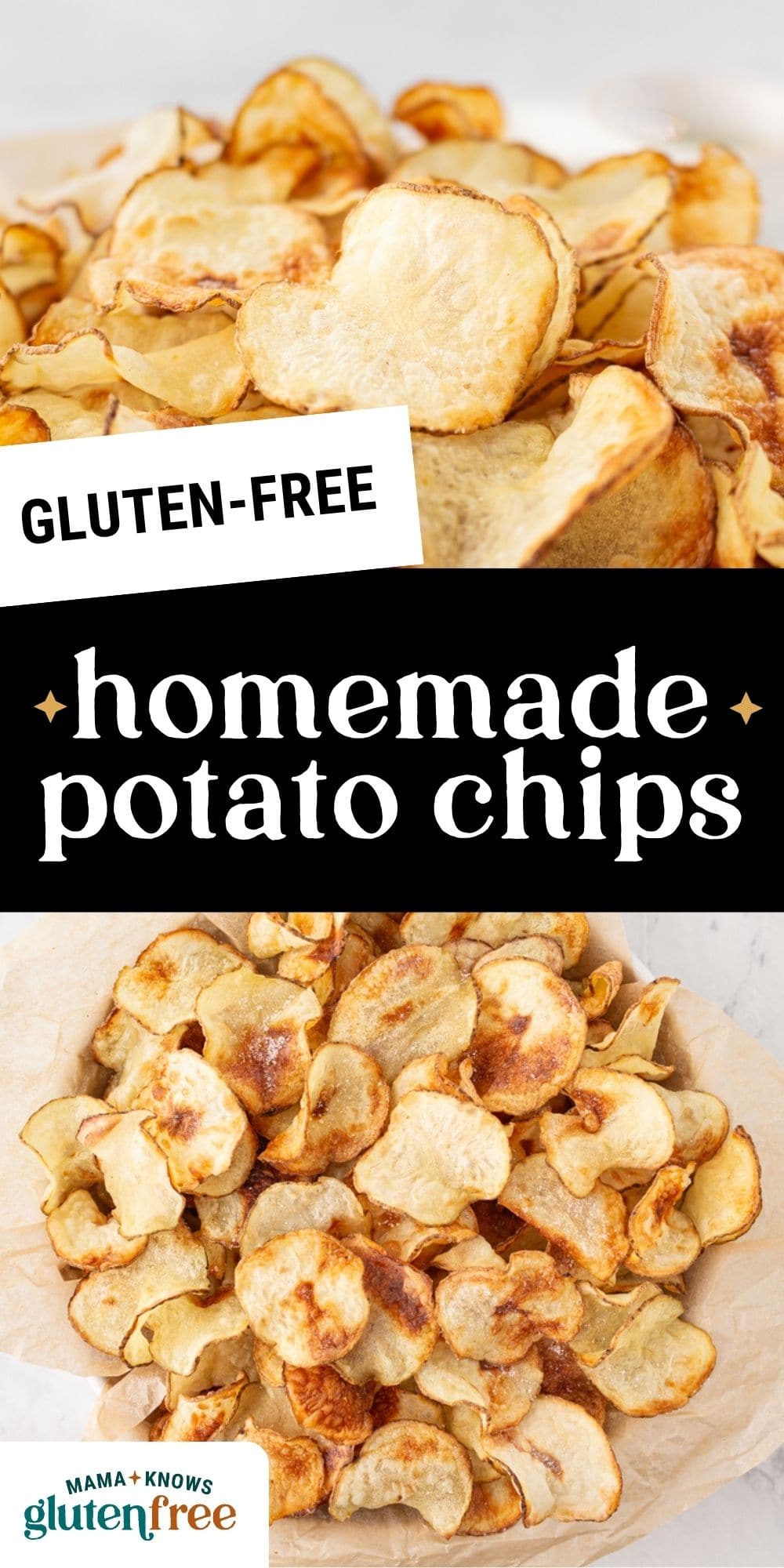 homemade potato chips pin image