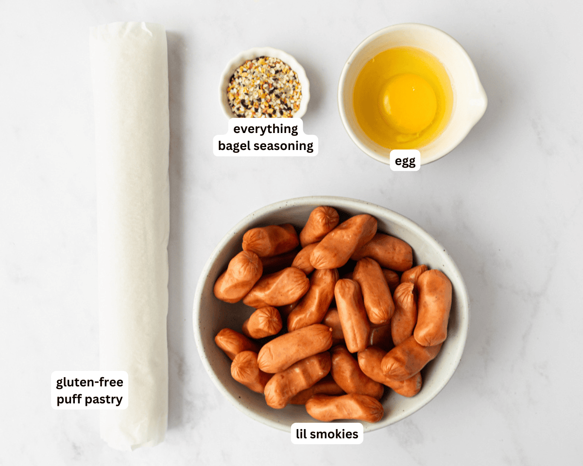 Gluten-free pigs in a blanket ingredients
