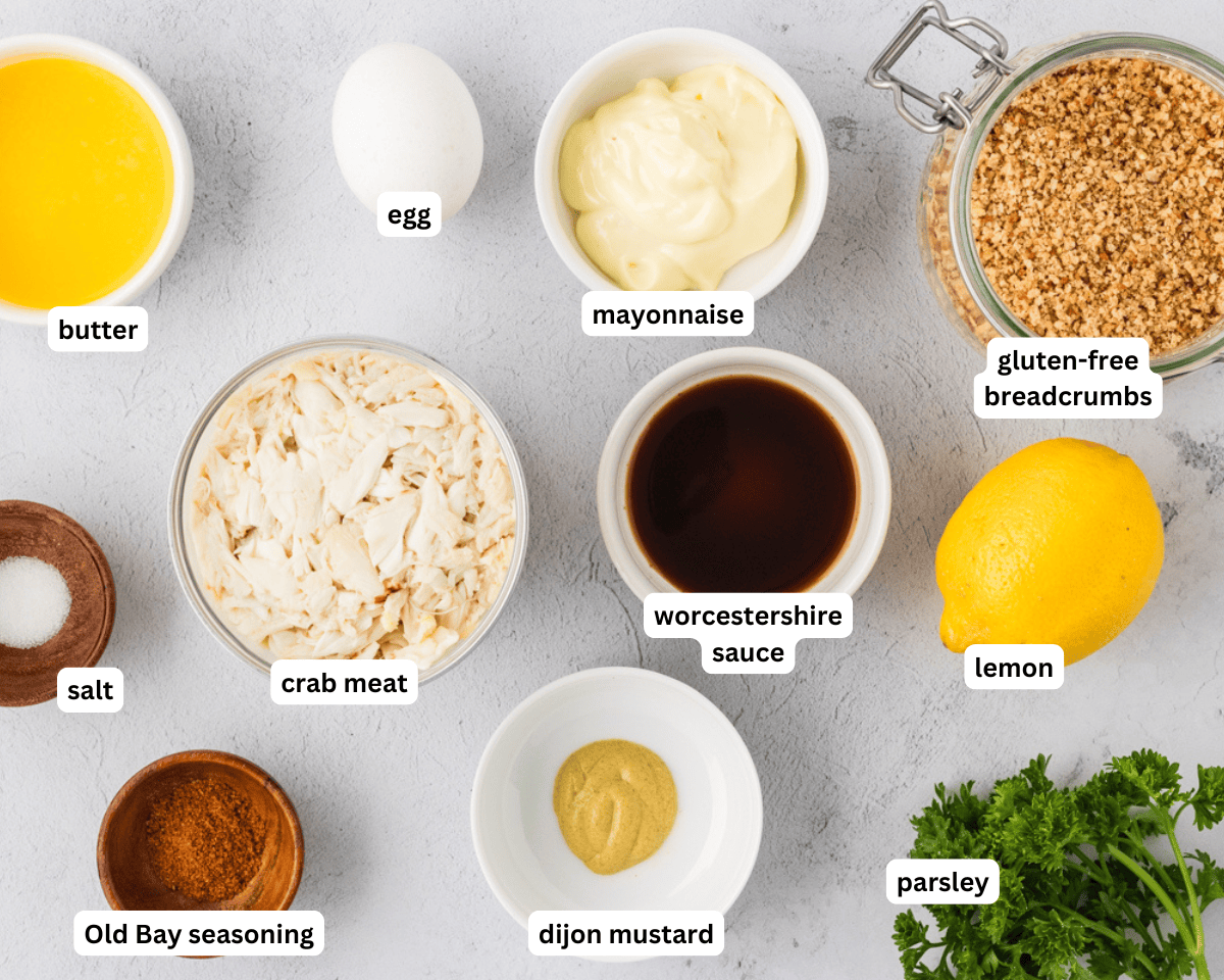 Gluten-free crab cakes ingredients