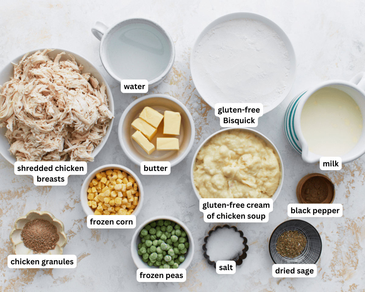 gluten-free chicken and dumplings casserole ingredients