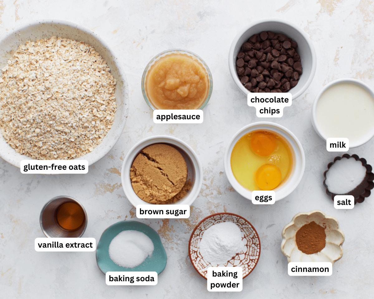 Oatmeal bars ingredients