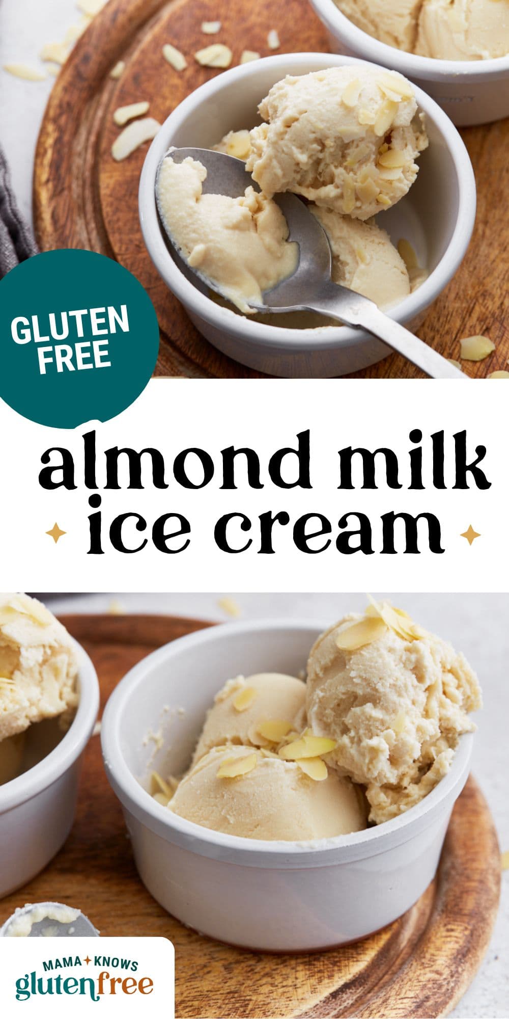 almond milk ice cream pin image