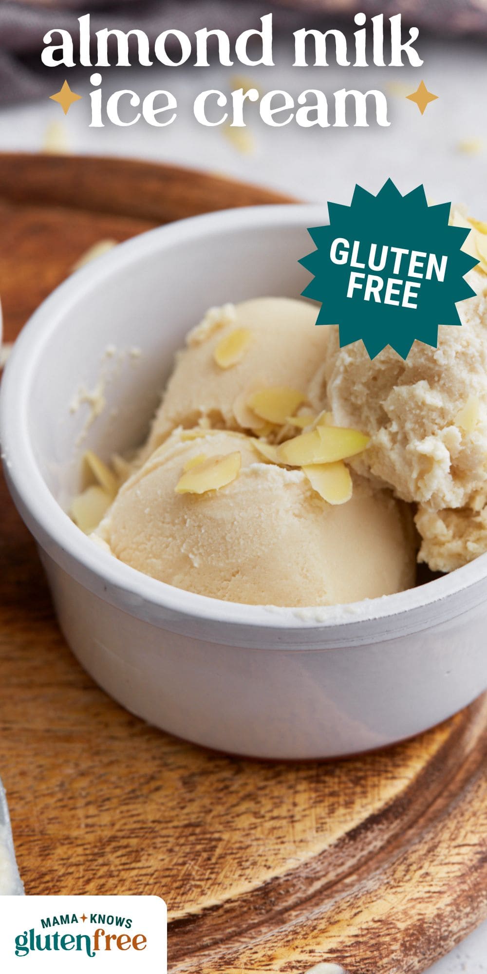 almond milk ice cream pin image