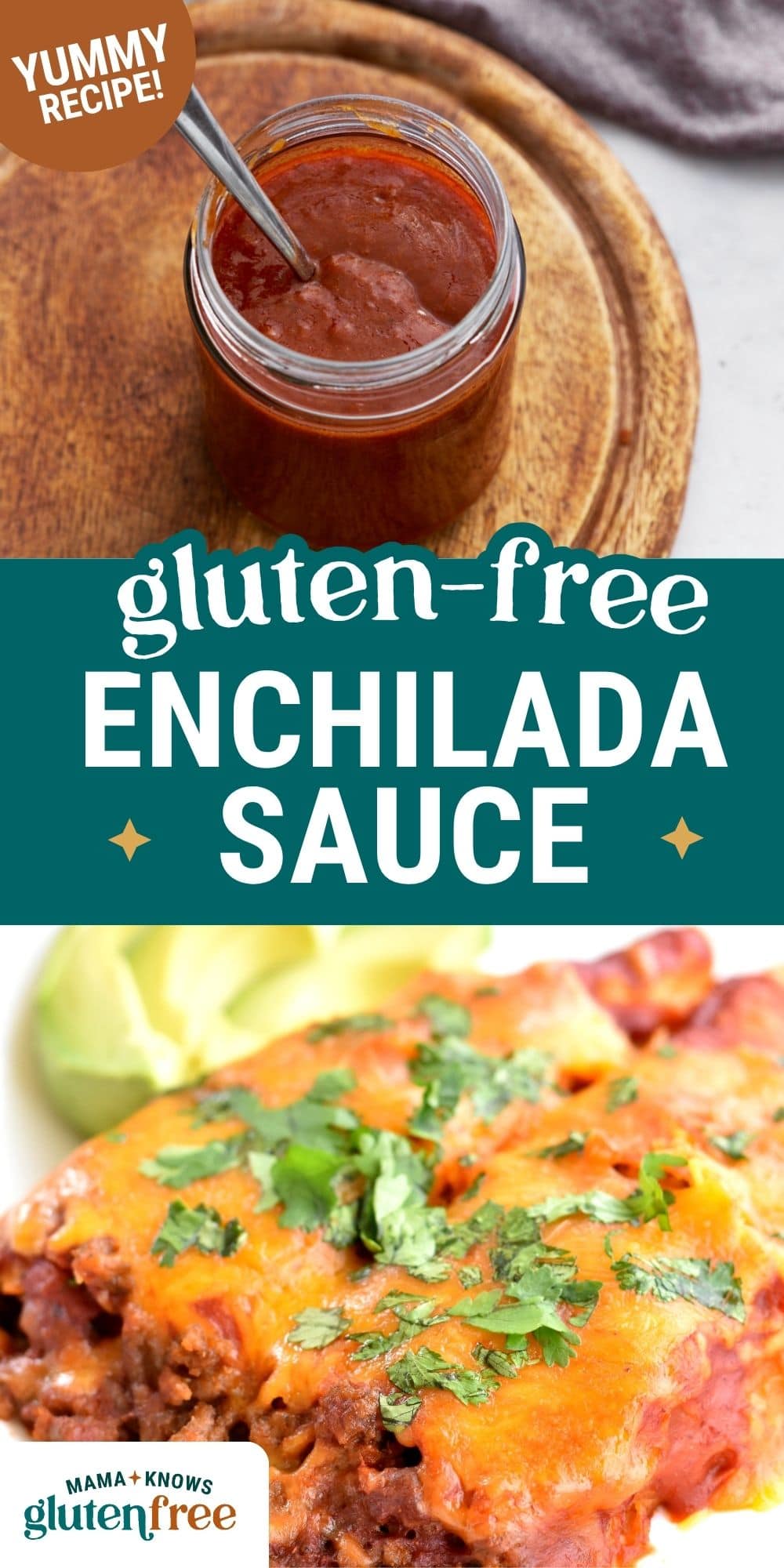 gluten free enchilada sauce pin image