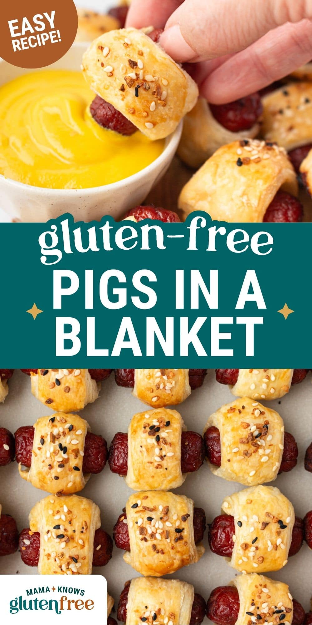 gluten-free pigs in a blanket pin image