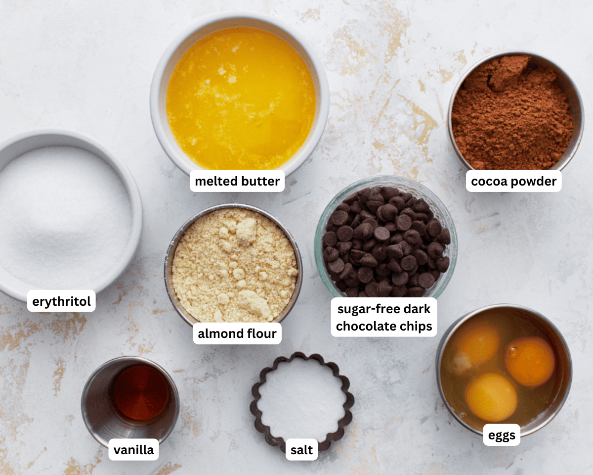Keto brownies ingredients