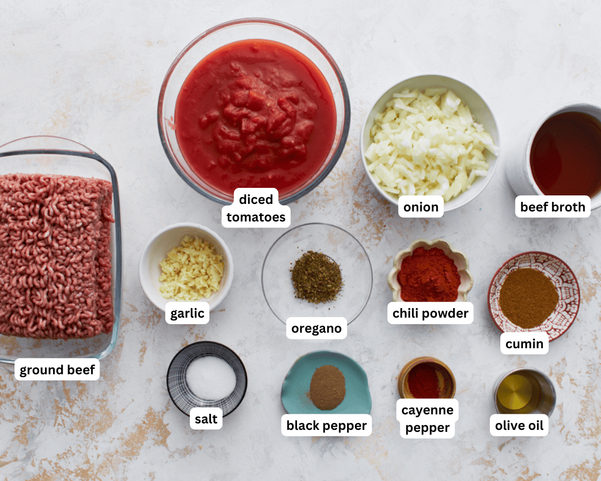 keto chili ingredients