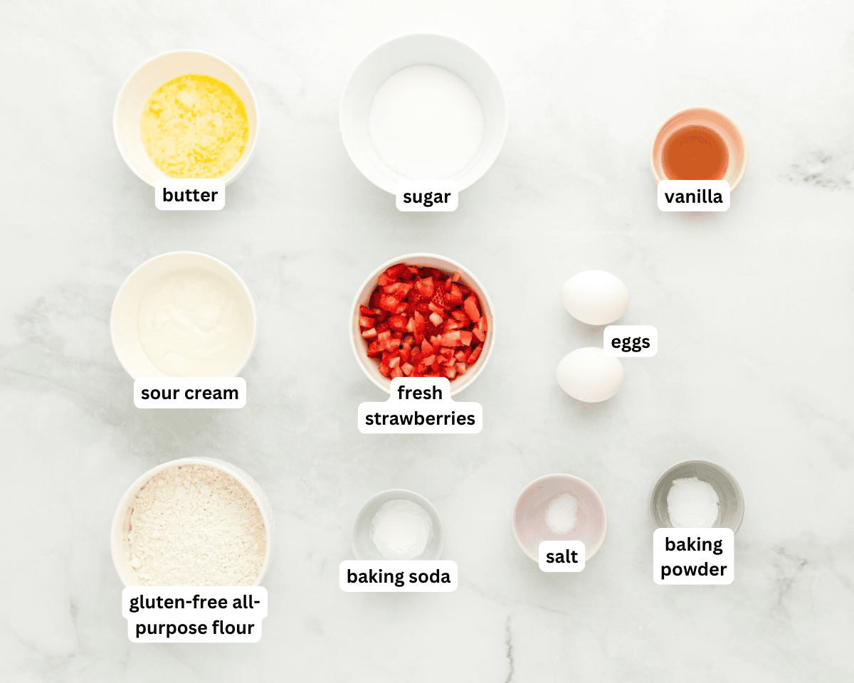 gluten-free strawberry muffin ingredients