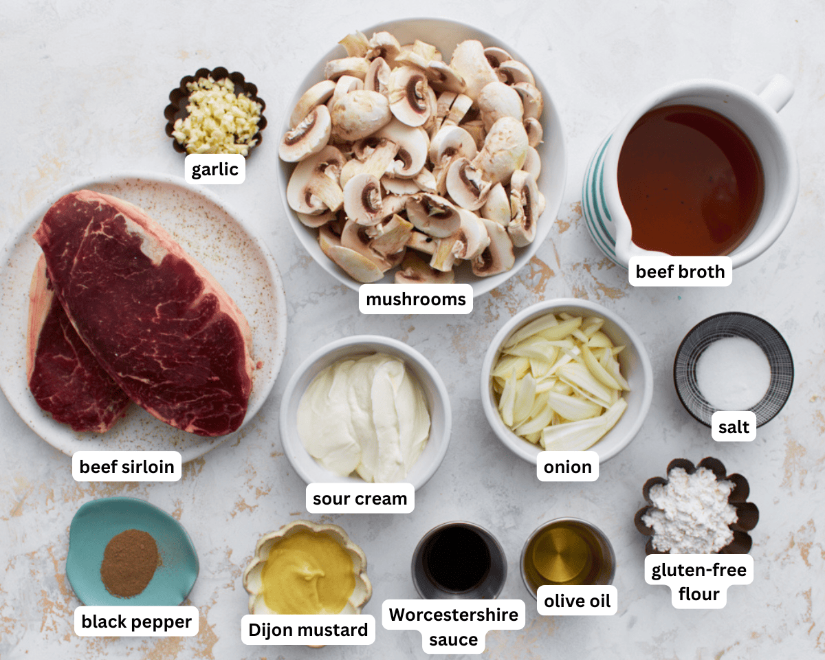 gluten-free beef stroganoff ingredients