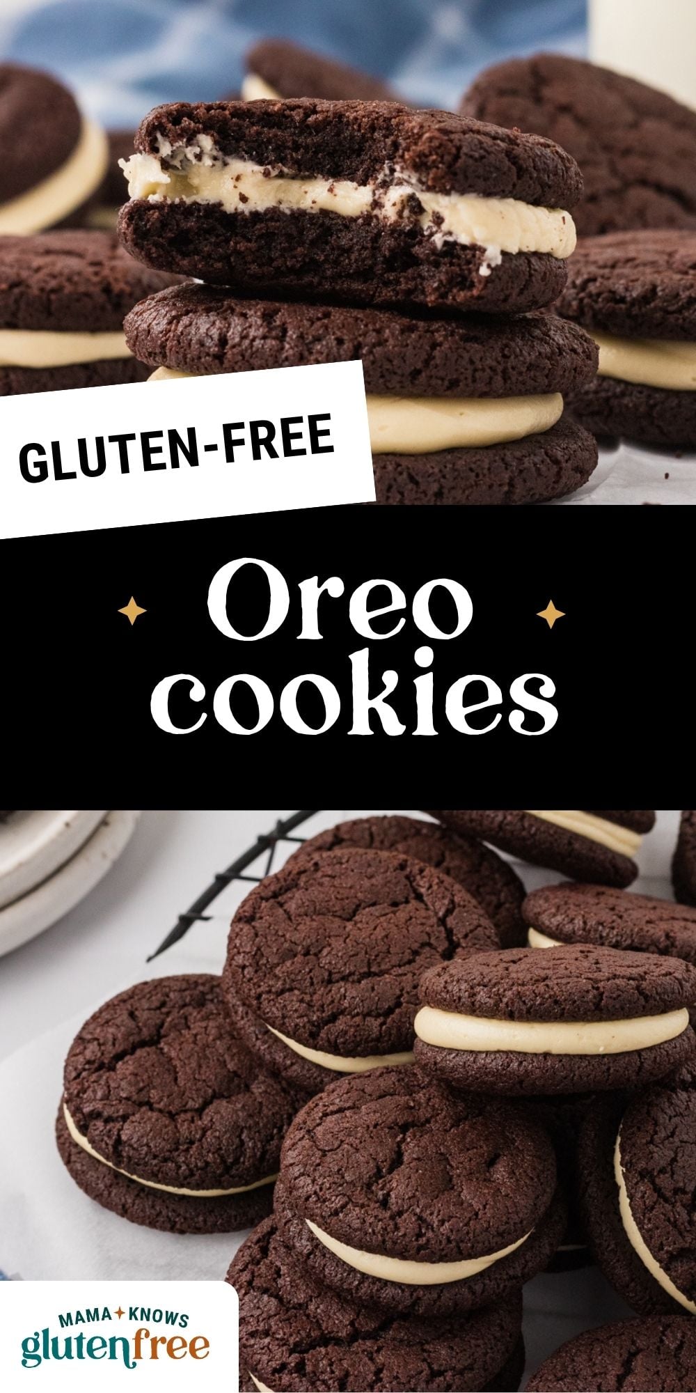 gluten free Oreo cookies pin image