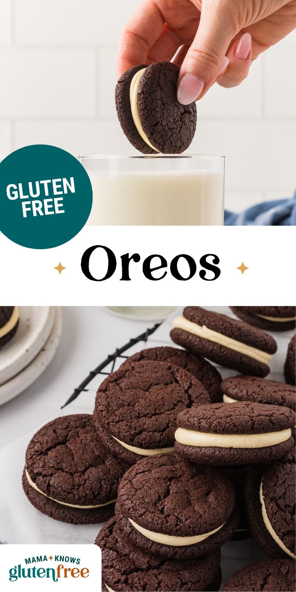 gluten free Oreo cookies pin image