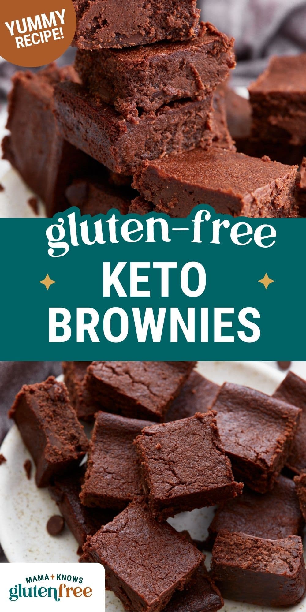 keto brownies pin image