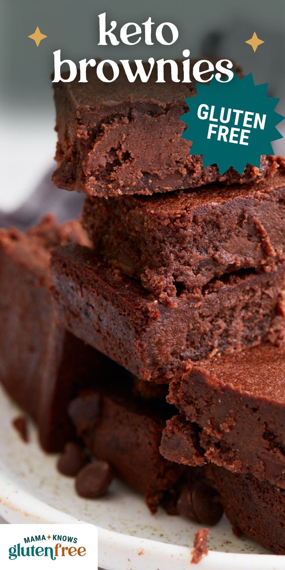 keto brownies pin image
