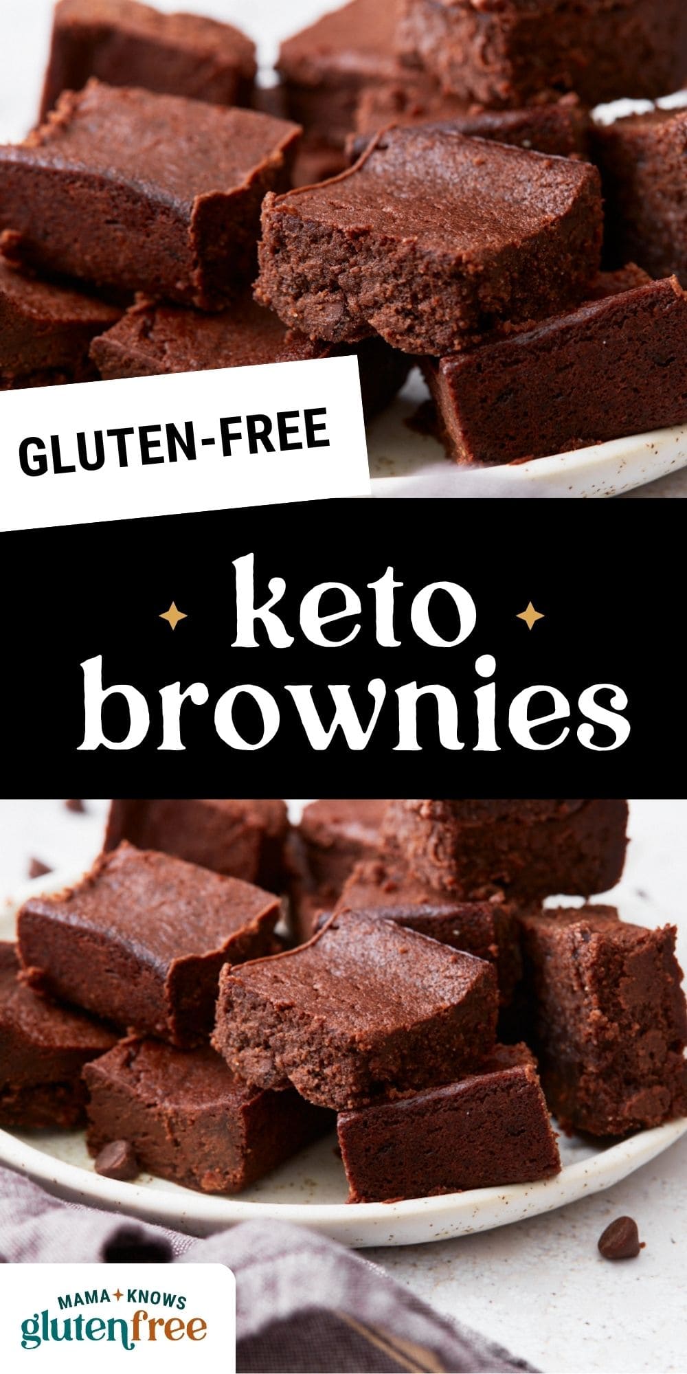 keto brownies pin image