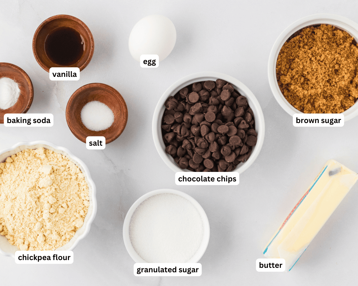 chickpea chocolate chip cookies ingredients